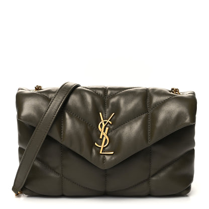 Saint Laurent Lambskin Quilted Toy Loulou Puffer Monogram Chain Satchel Seaweed 1 of 12