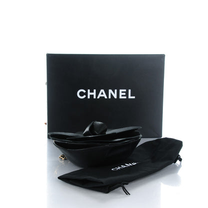 Chanel Lambskin Satin Camellia Evening Bag Black 4 of 7