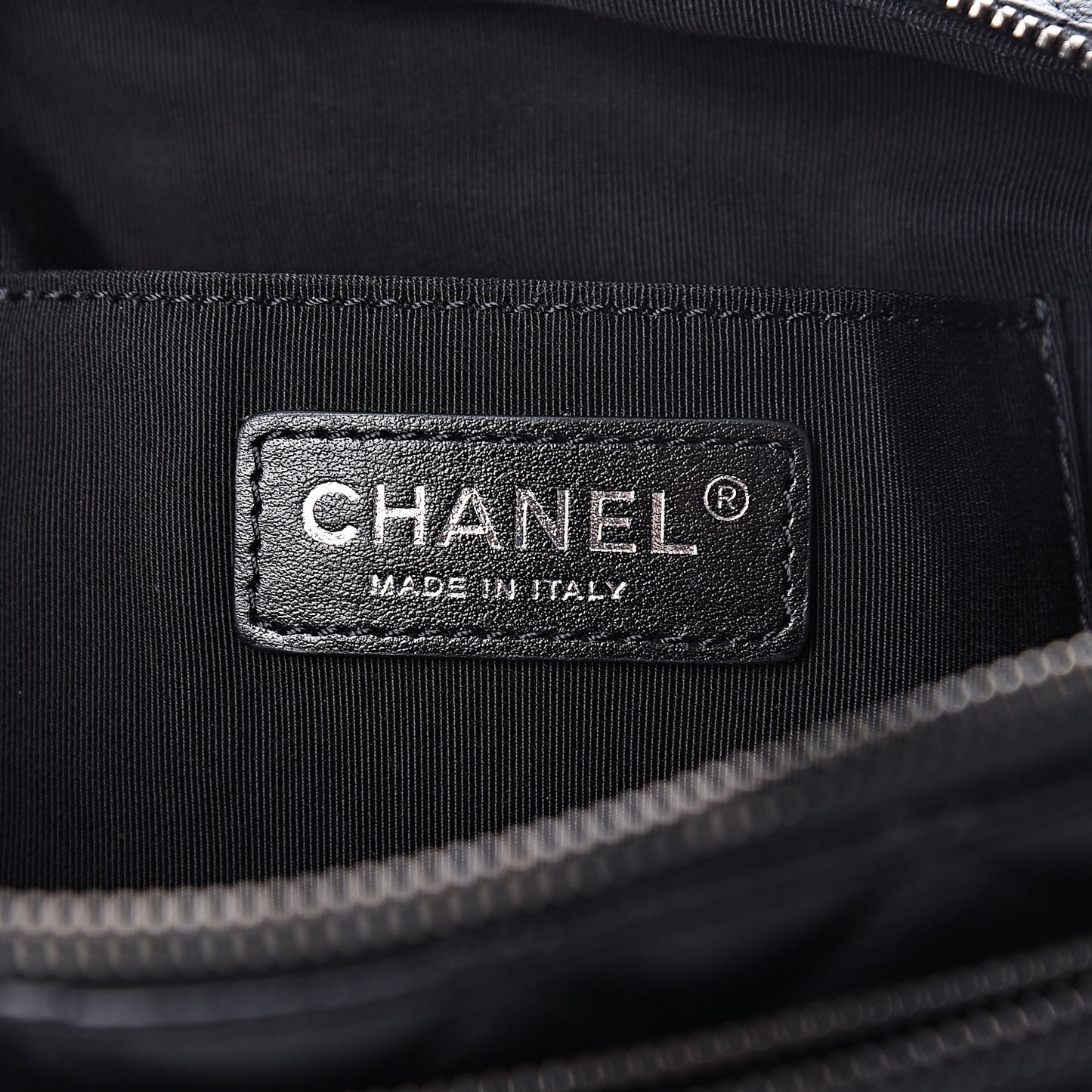 Calfskin Quilted Waist Bag Black