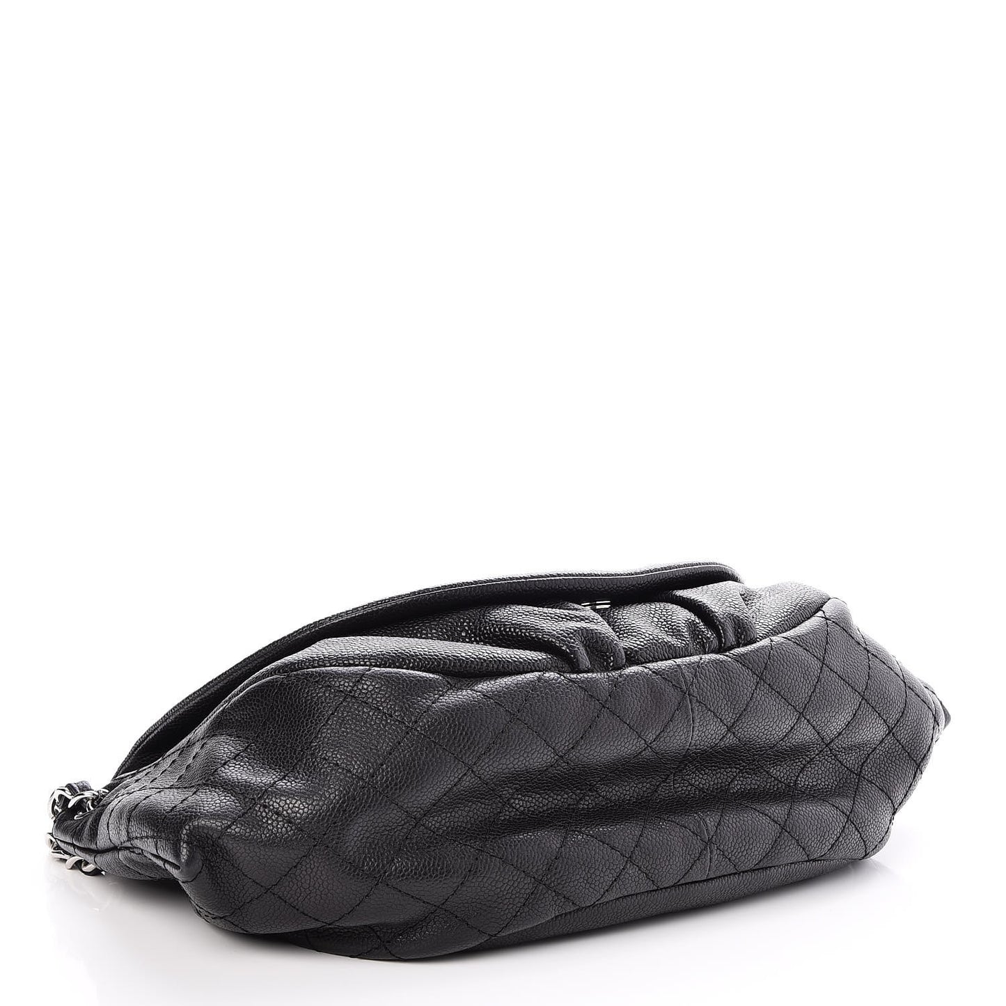 Caviar Half Moon Large Flap Black