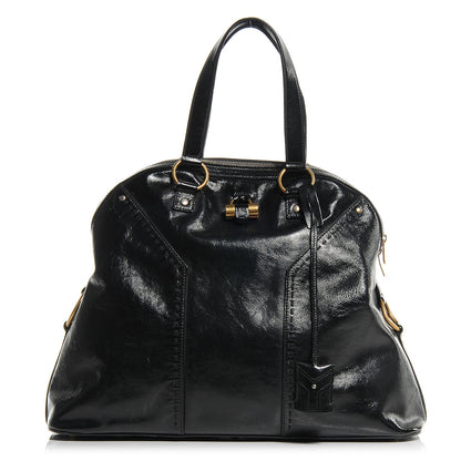 Saint Laurent Patent Leather Oversized Muse Black 1 of 16