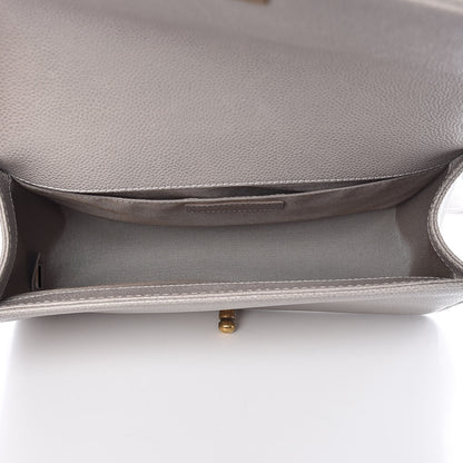 Chanel Caviar Quilted Medium Boy Flap Light Grey 5 of 10