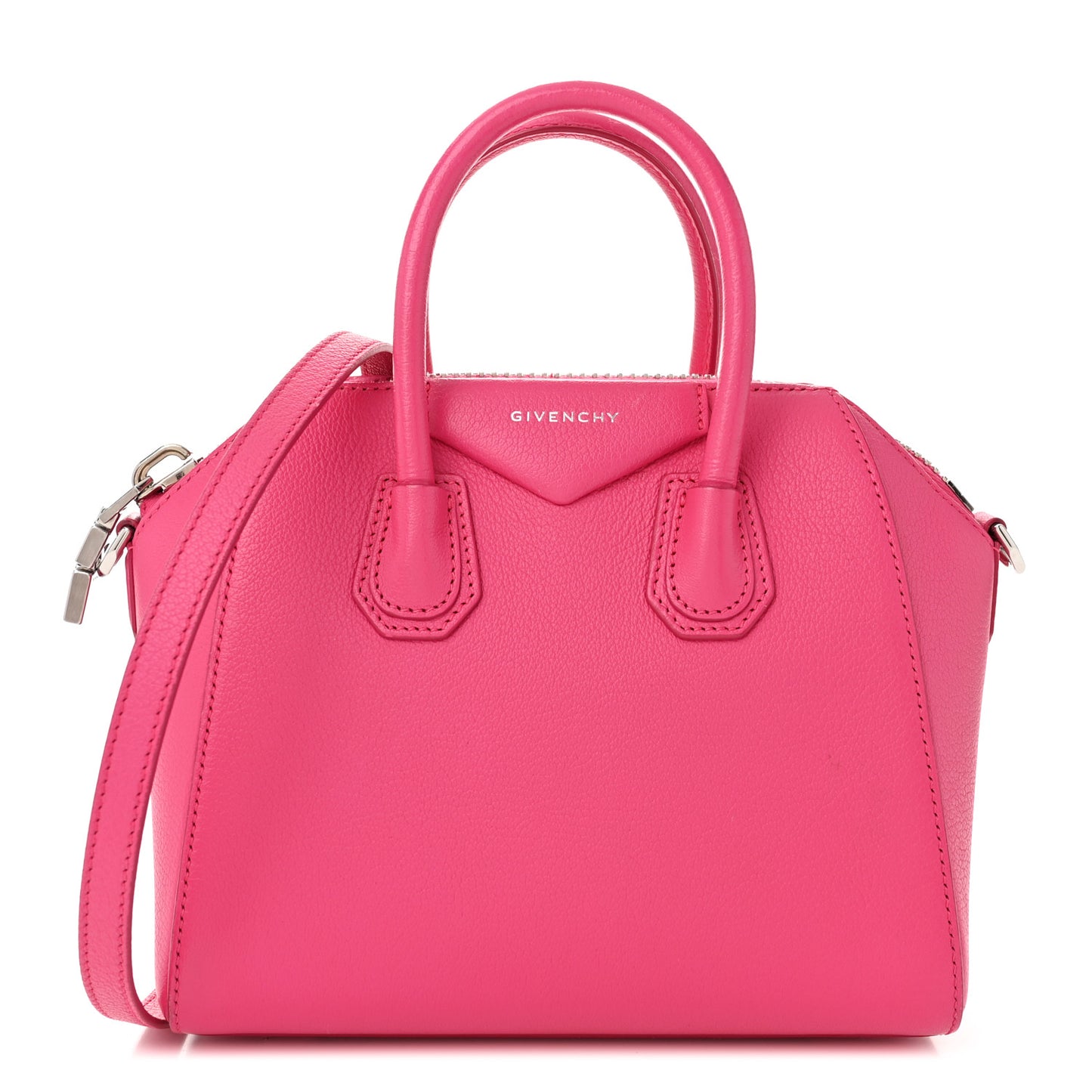 Sugar Goatskin Mini Antigona Neon Pink