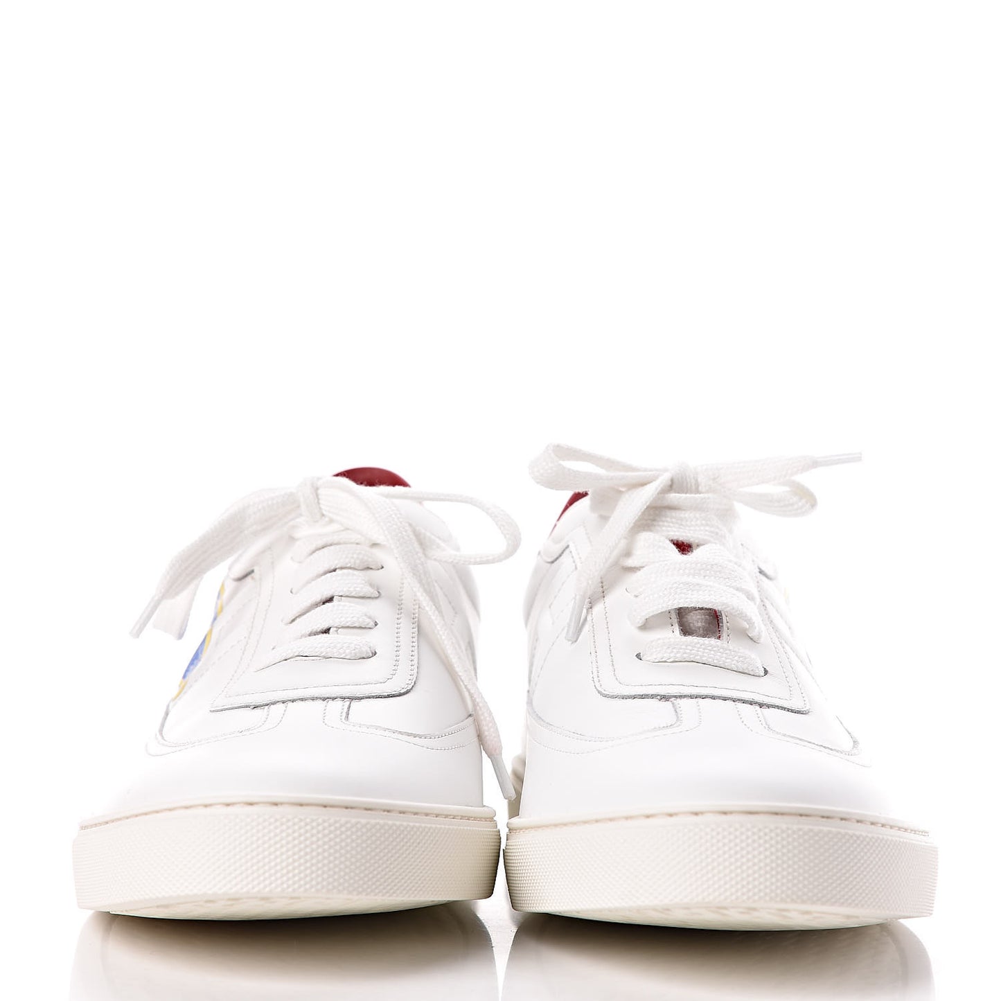 Calfskin Printed Mens Quicker Sneakers 43.5 White