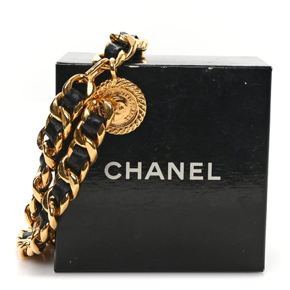 Chanel Lambskin Chain CC Medallion Belt Black Gold 4 of 4