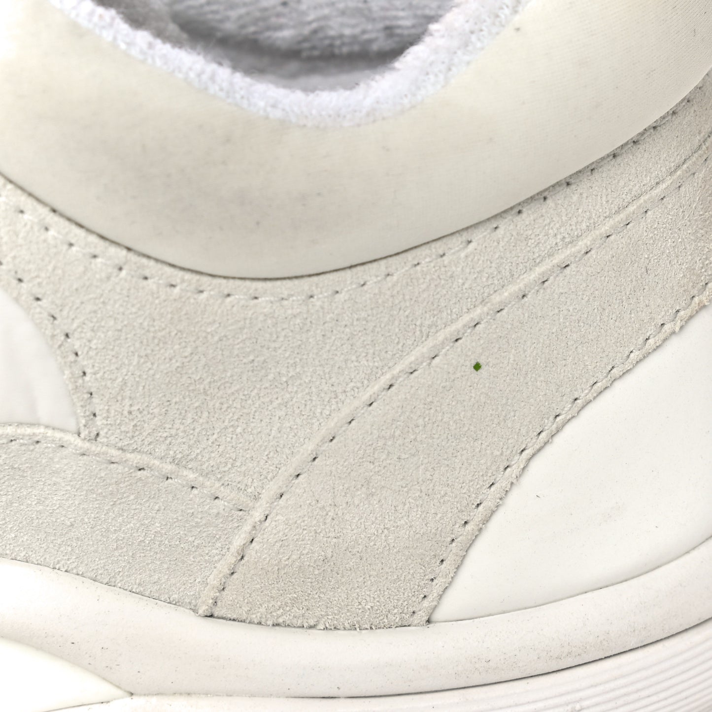 Suede Calfskin Fabric CC Sneakers 39.5 White