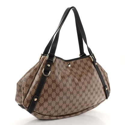 Gucci Crystal Monogram Medium Abbey Shoulder Bag Dark Brown 3 of 11