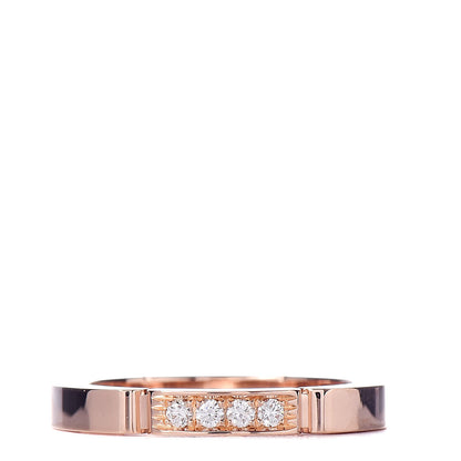 Cartier 18K Pink Gold Diamond Maillon Panthere Wedding Band Ring 48 4.5 1 of 7