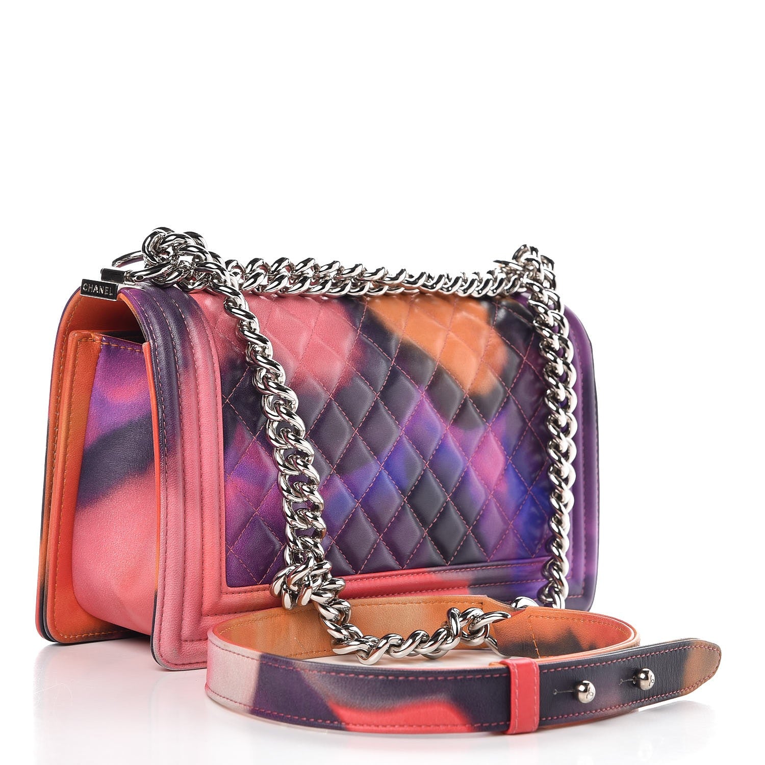 Chanel Lambskin Quilted Medium Flower Power Boy Flap 3 of 11