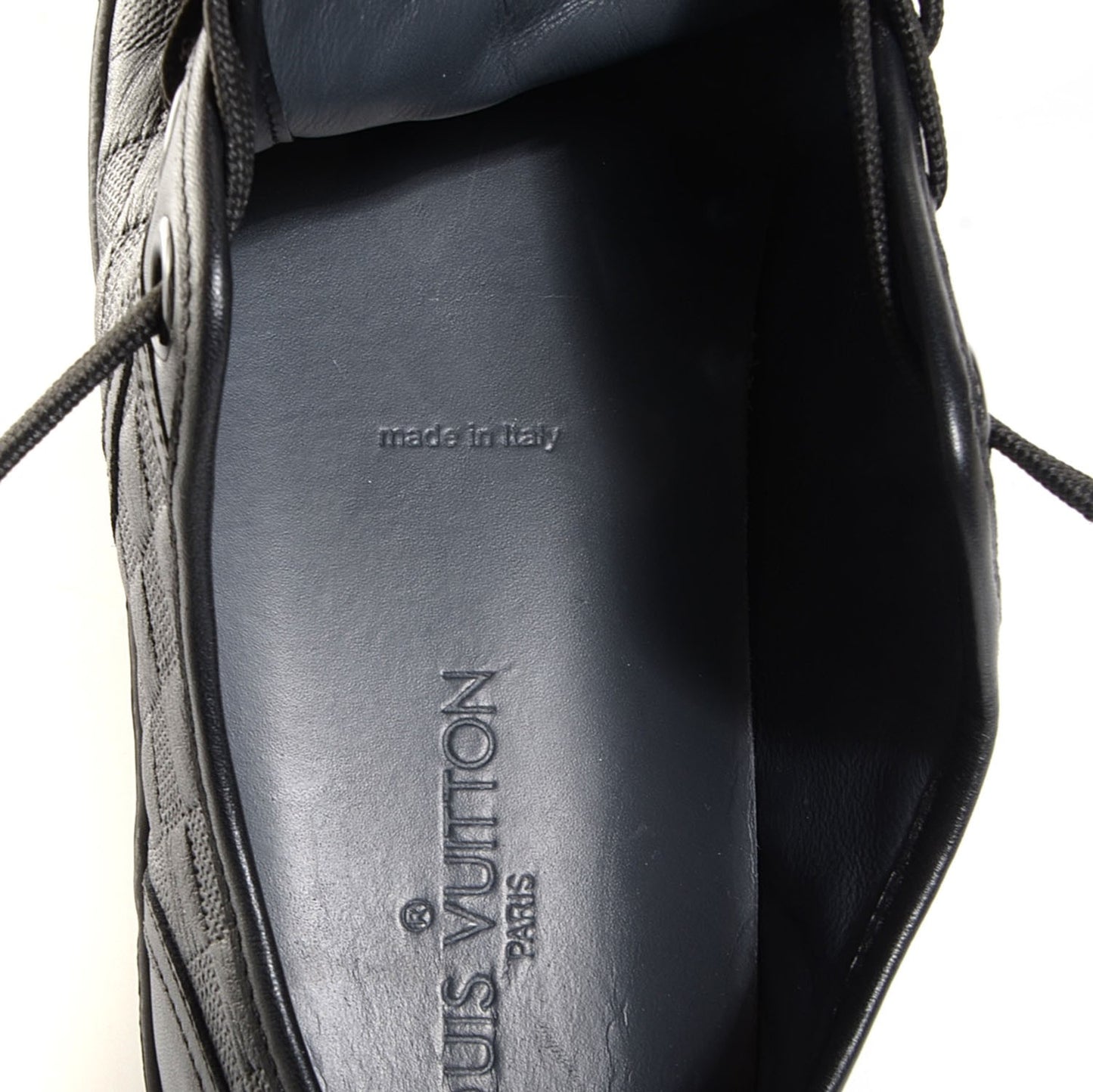 Calf Embossed Damier Brooklyn Sneakers 6.5 Black