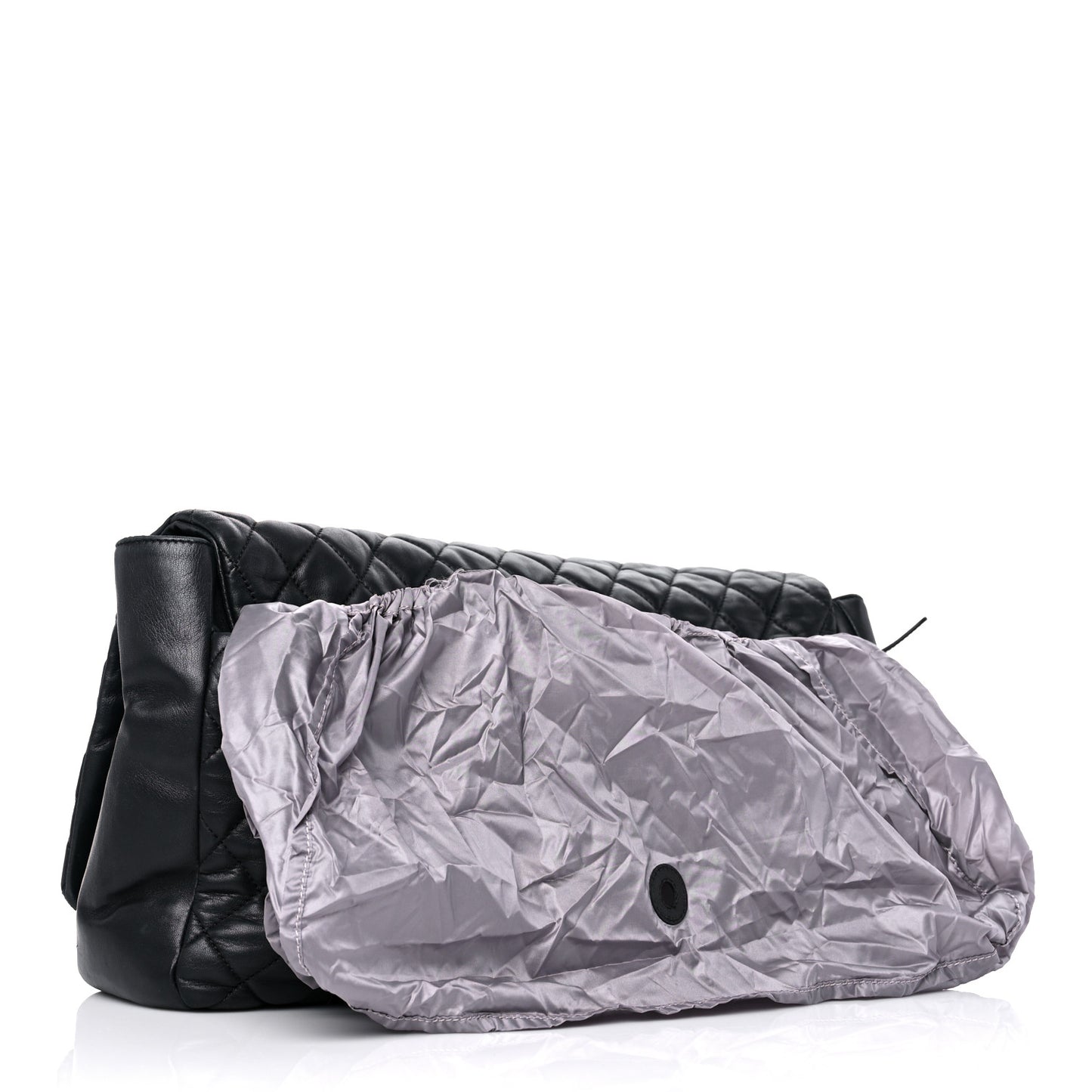 Lambskin Jumbo Coco Rain Flap Black