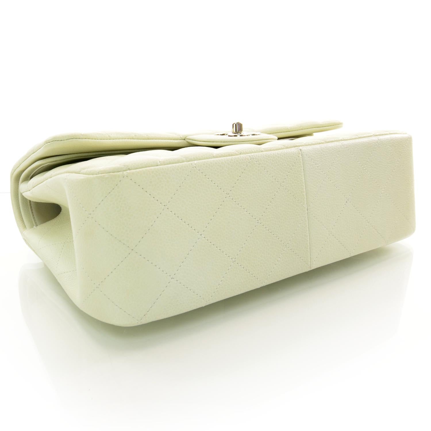 Chanel Caviar Jumbo Double Flap Blanc Fonce 4 of 8