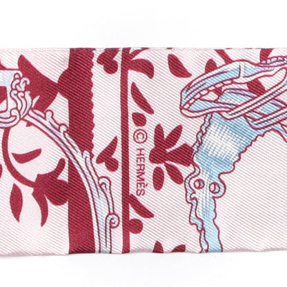 Hermes Silk Etriers Remix Twilly Rose Pale Bordeaux 3 of 4