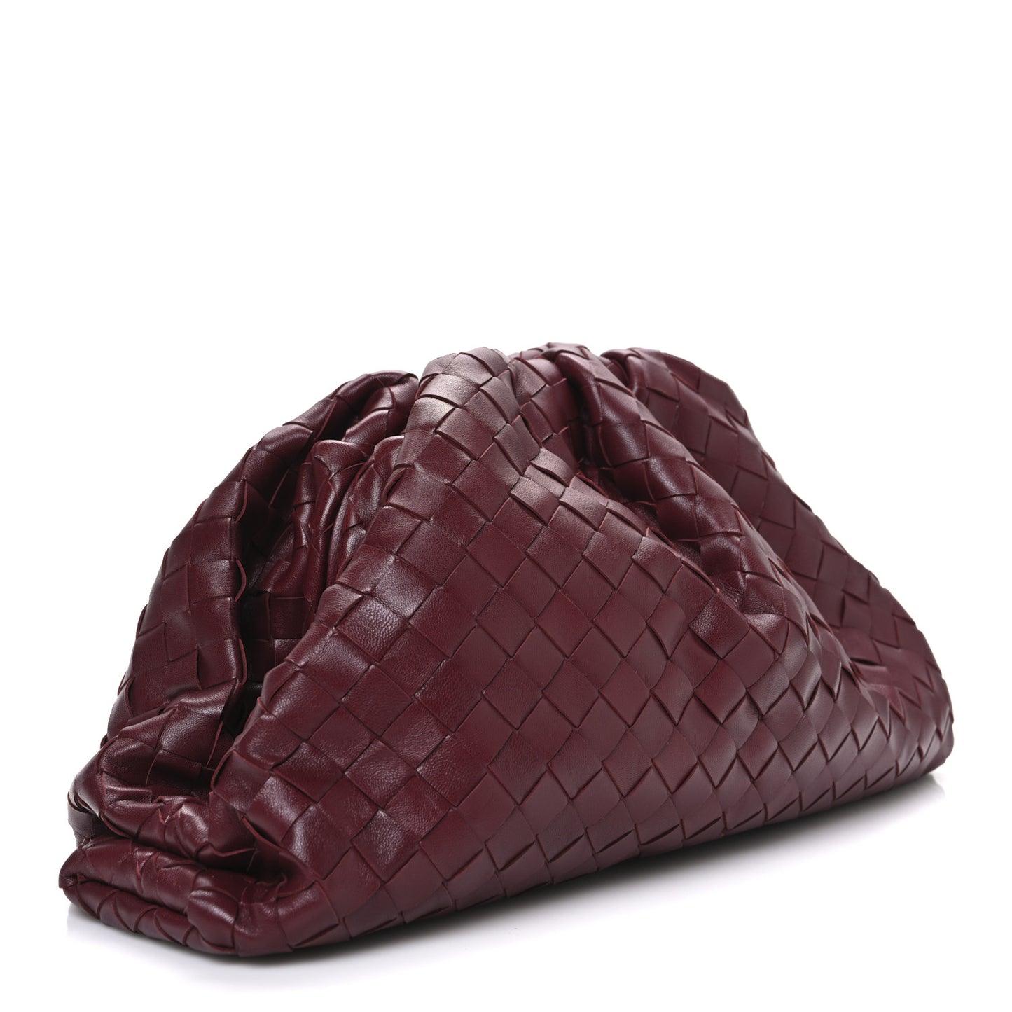Nappa Maxi Intrecciato The Pouch Oversized Clutch Bordeaux