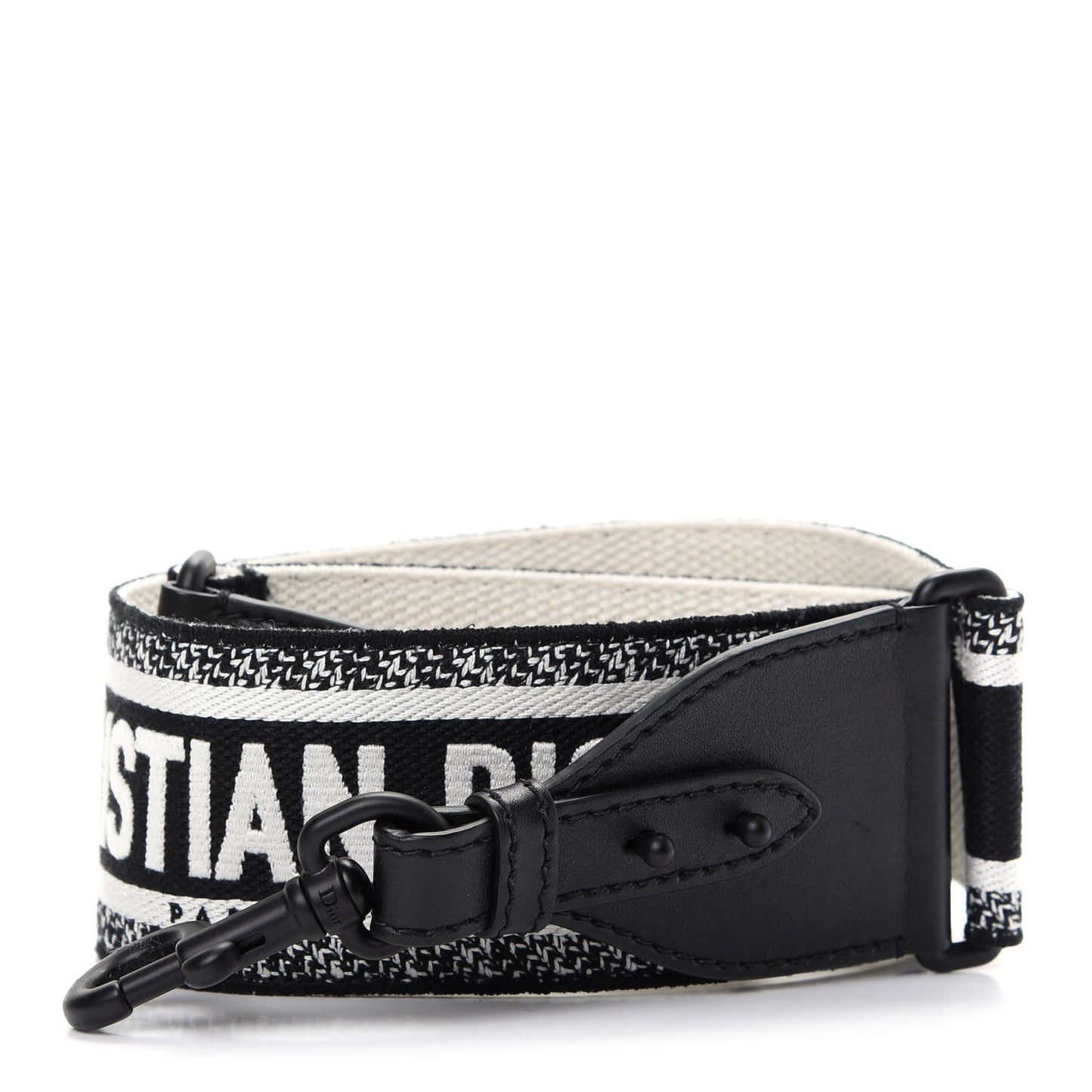 Canvas Embroidered Shoulder Strap Black Ultramatte