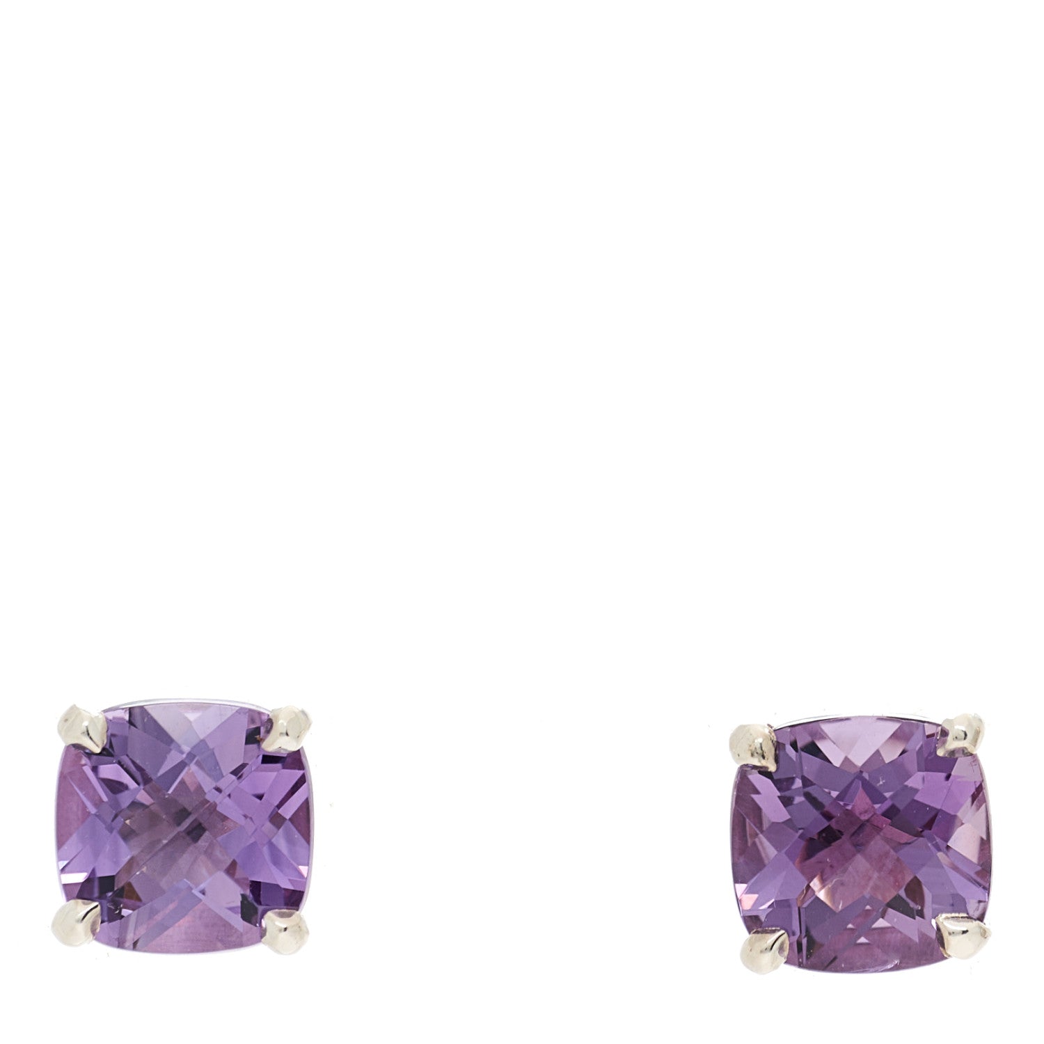 Tiffany Sterling Silver Amethyst Sparklers Stud Earrings 1 of 4