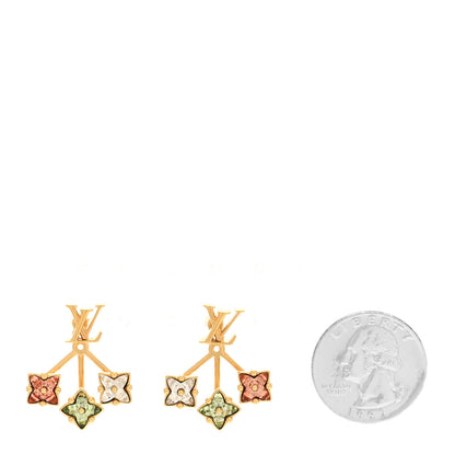 Louis Vuitton Metal Crystal Loulougram Earrings Multicolor 2 of 5
