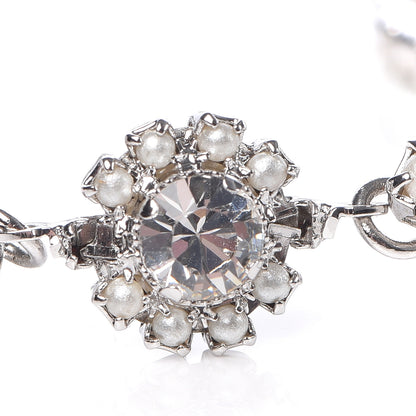 Christian Dior Crystal Pearl Studio Bracelet Silver Blanc 7 of 7