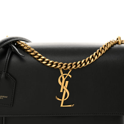 Saint Laurent Calfskin Medium Monogram Sunset Black 8 of 10