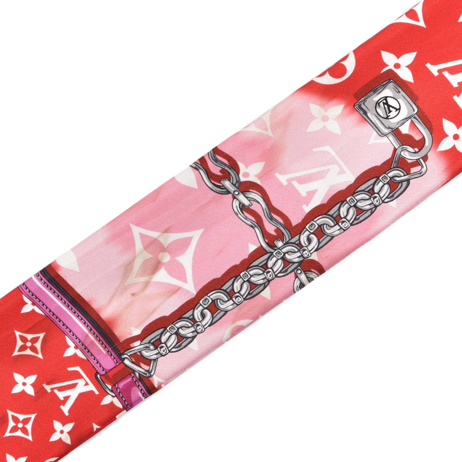 Louis Vuitton Silk Monogram Giant Confidential Bandeau Red 5 of 5