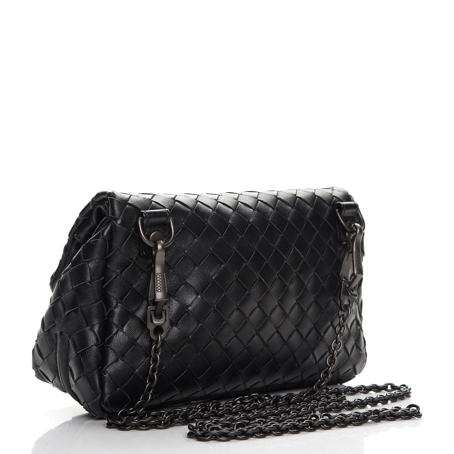 Nappa Intrecciato Mini Messenger Bag Nero Black