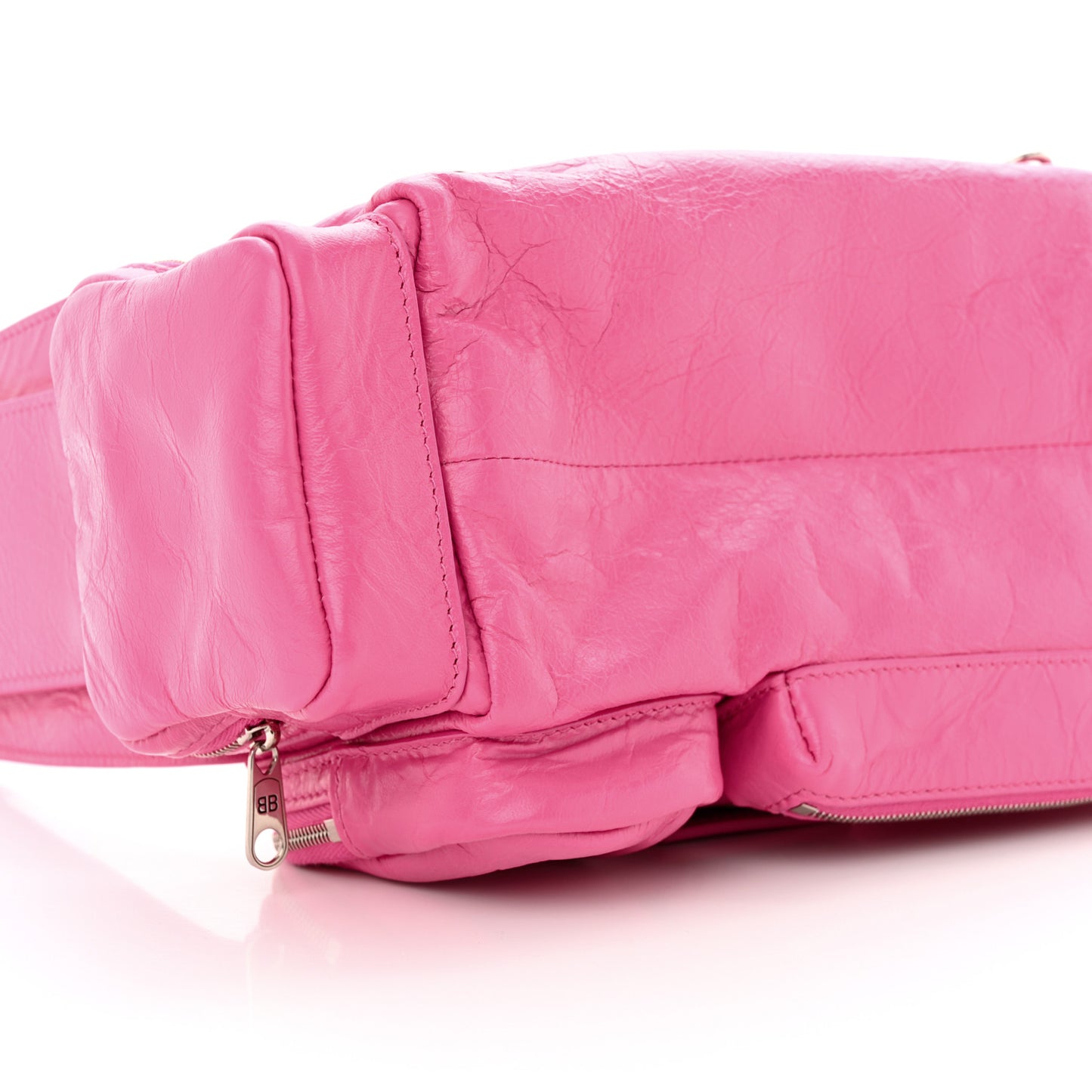 Agneau Arena Superbusy XS Sling Zip Shoulder Bag Hot Pink