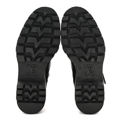 Louis Vuitton Calfskin Territory Flat Ranger Boots 38 Black 6 of 9