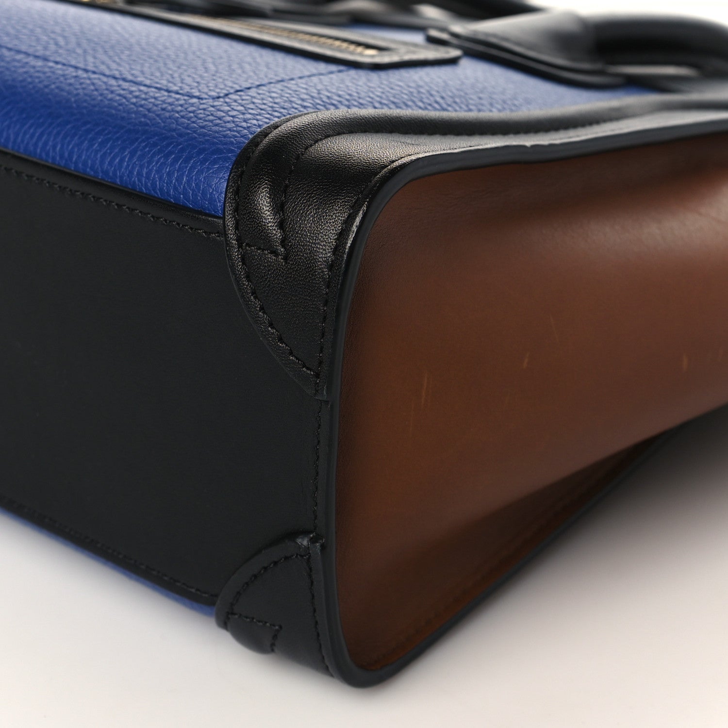 Celine Smooth Drummed Calfskin Nano Tri-Color Luggage Indigo 8 of 8
