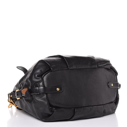 Prada Soft Calf Shoulder Bag Black 4 of 9