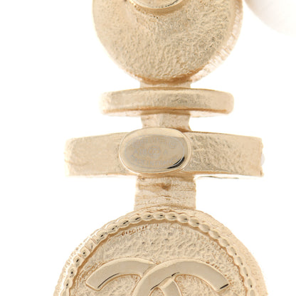 Chanel Crystal Pearl CC Anchor Brooch Gold 4 of 6