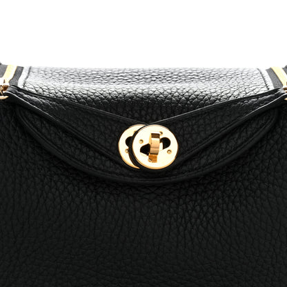 Hermes Taurillon Clemence Mini Lindy 20 Black 8 of 11