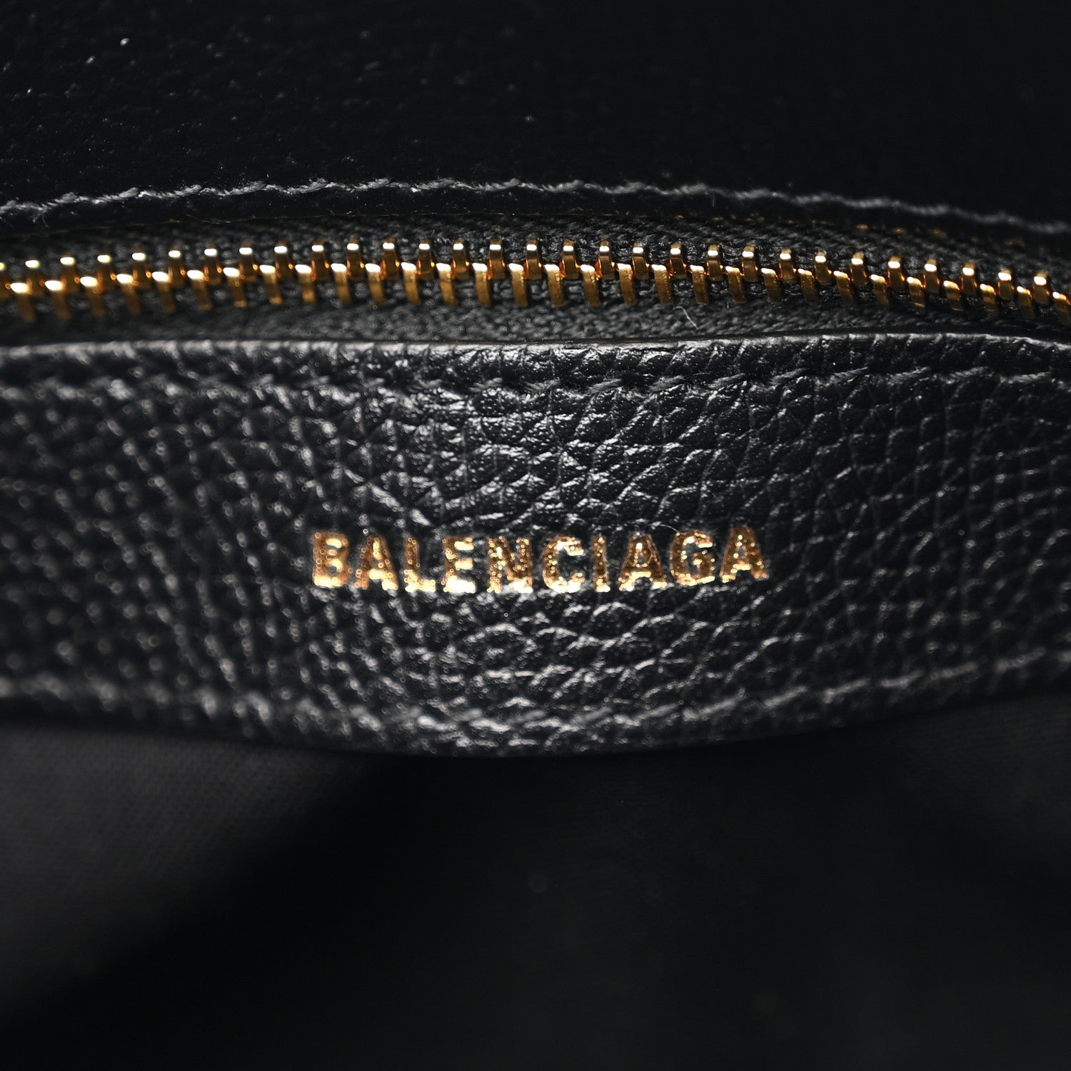 Balenciaga Grained Calfskin Logo S Ville Top Handle Bag Black White 6 of 11