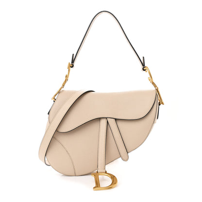 Christian Dior Grained Calfskin Saddle Bag With Strap Caramel Beige 1 of 12