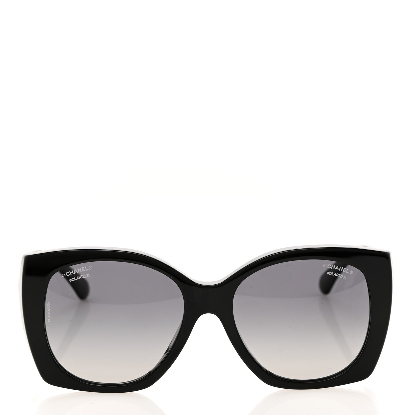 Acetate Square CC Heart Sunglasses 5519 Black