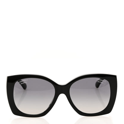 Chanel Acetate Square CC Heart Sunglasses 5519 Black 2 of 8