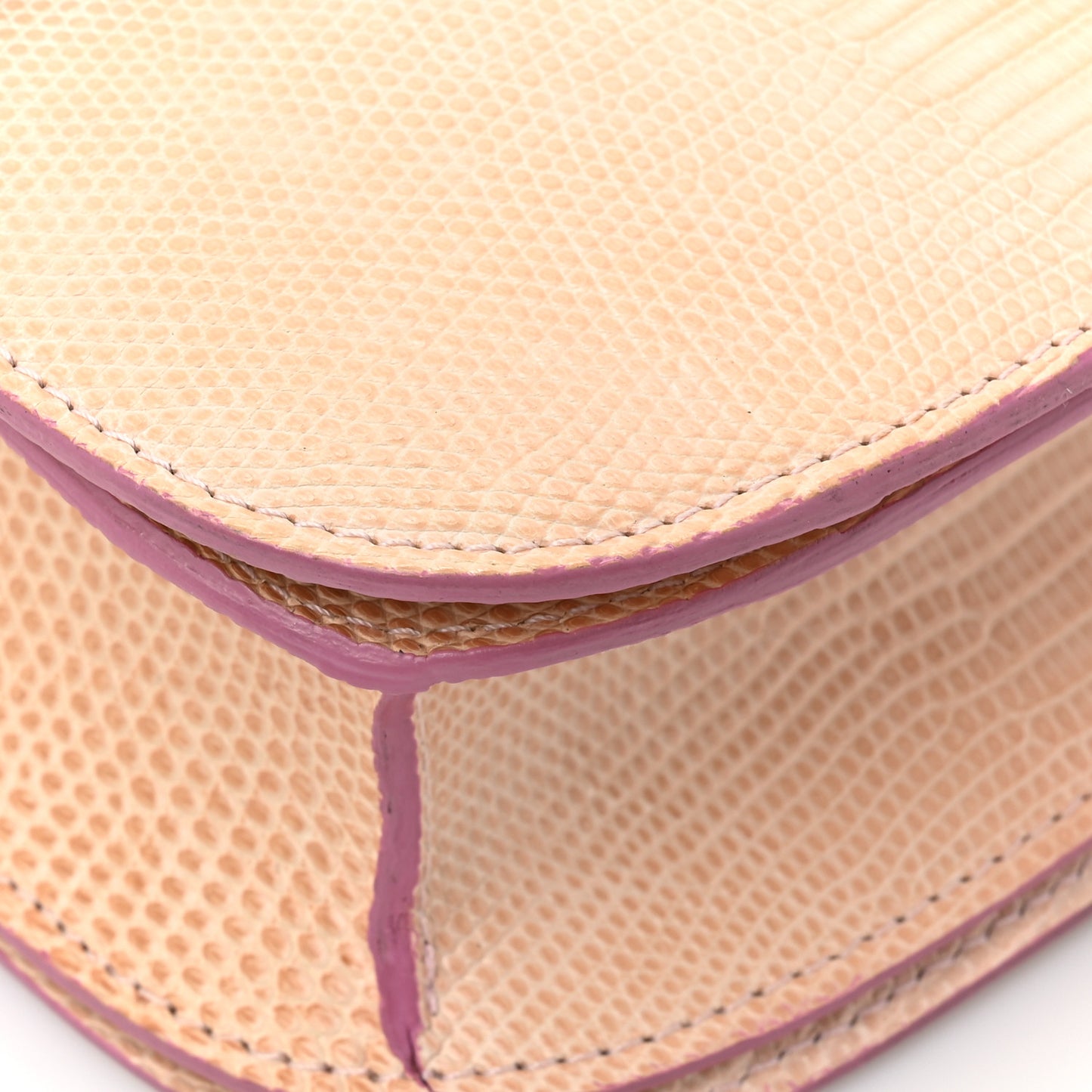 Lizard Medium Classic Box Flap Bag Pink