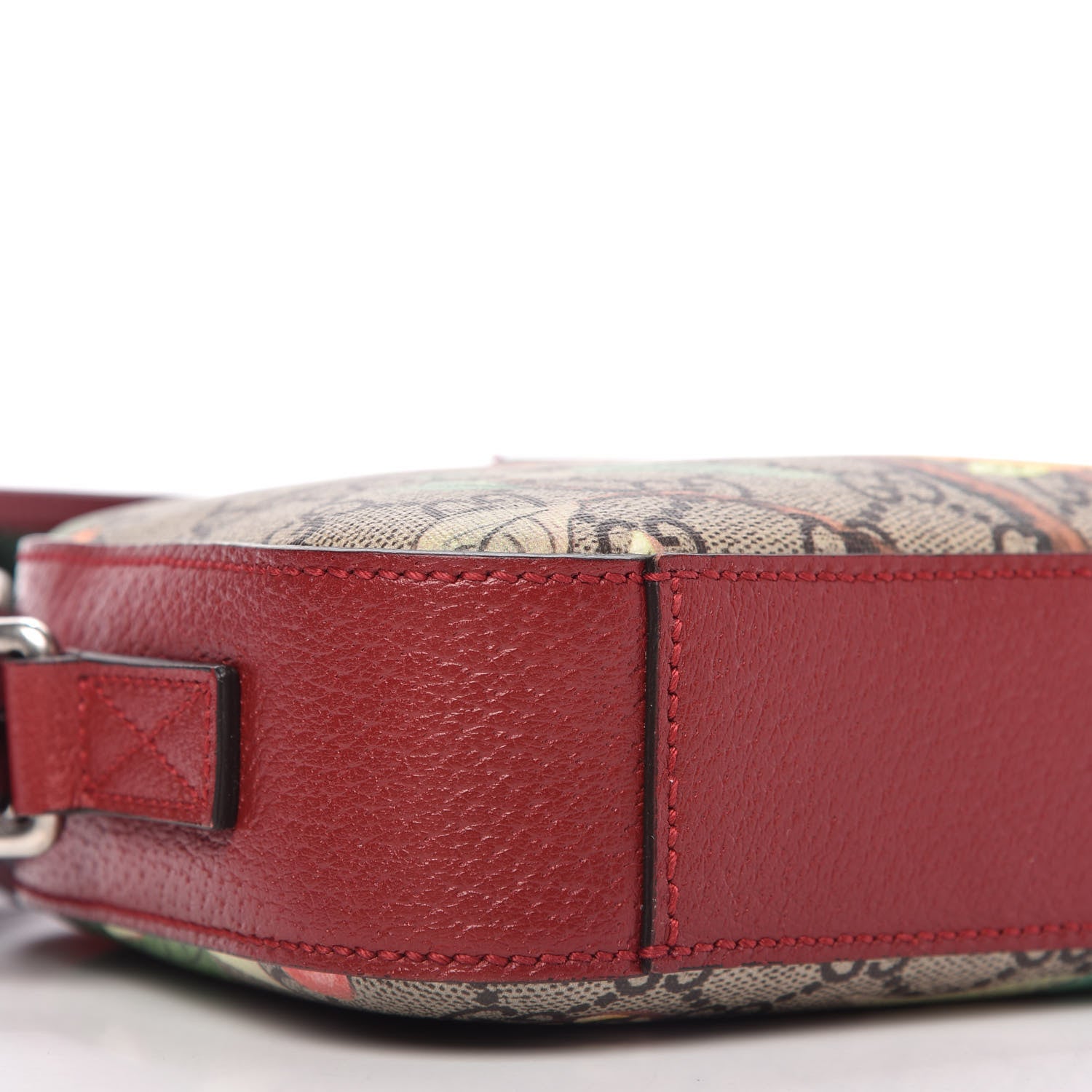 Gucci GG Supreme Monogram Tian Web Small Camera Bag Beige Multicolor Red 6 of 10