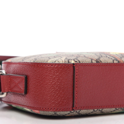 Gucci GG Supreme Monogram Tian Web Small Camera Bag Beige Multicolor Red 6 of 10