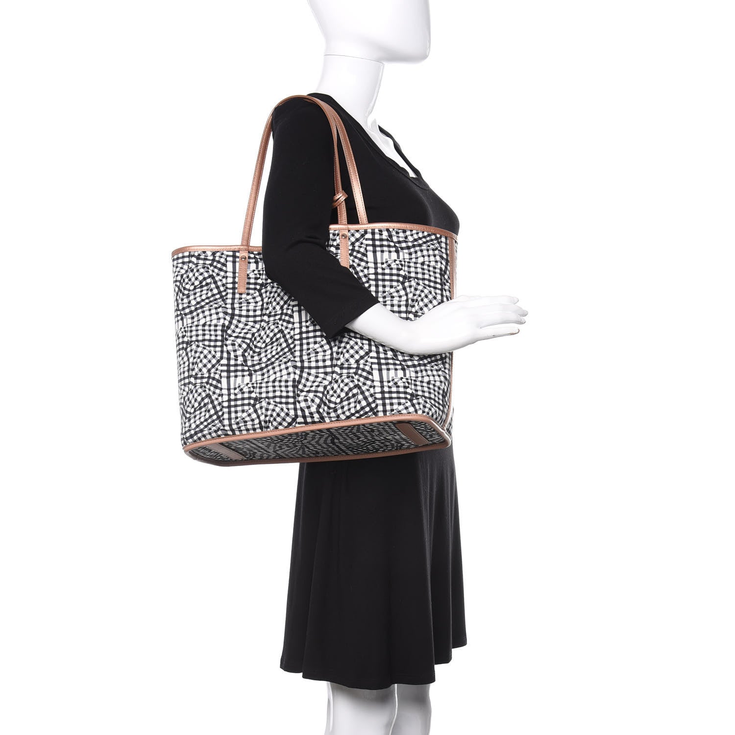 MCM Metallic Visetos Medium Reversible Shopper Tote Champagne Gold 2 of 18