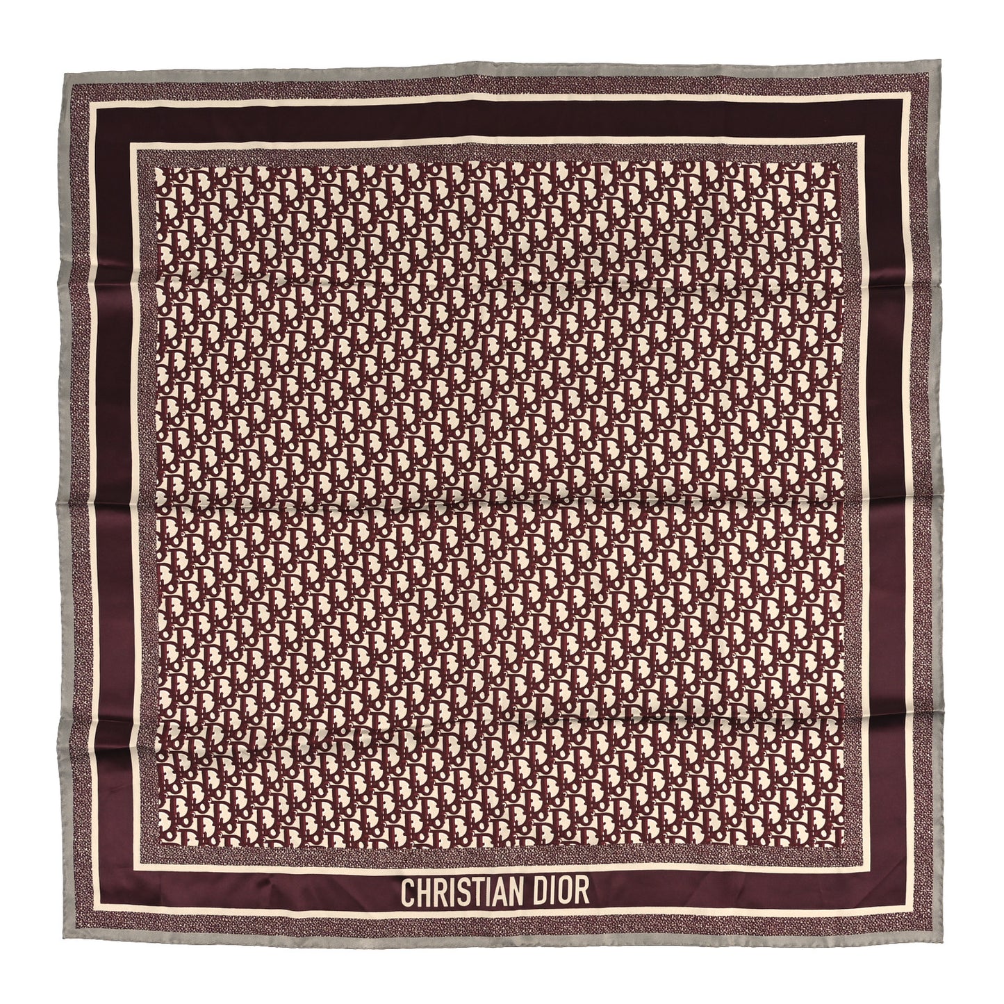 Silk Oblique Reversible Scarf 90 Blue Burgundy