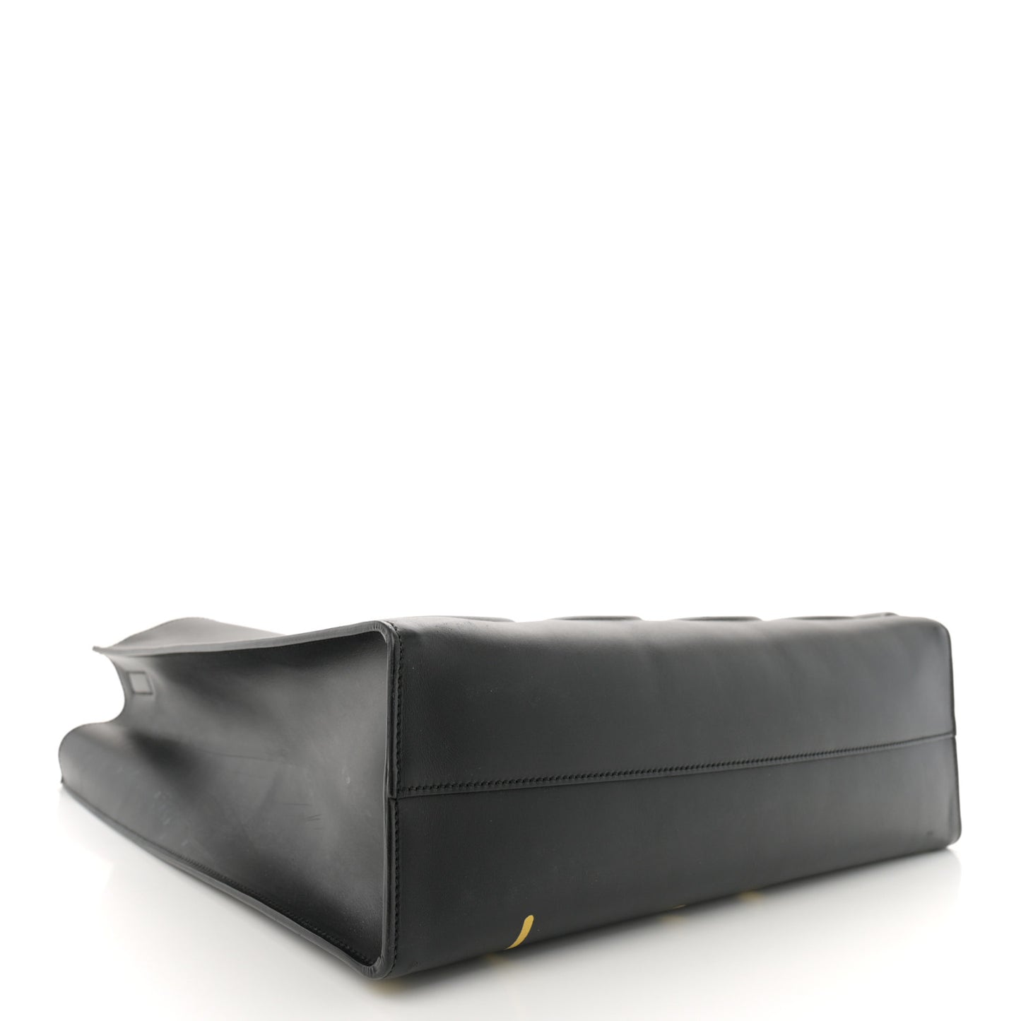 Calfskin GucciGhost Real Medium XL Tote Black Yellow
