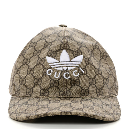Gucci X ADIDAS GG Supreme Monogram Double Sided Baseball Hat XL Beige Purple 5 of 11