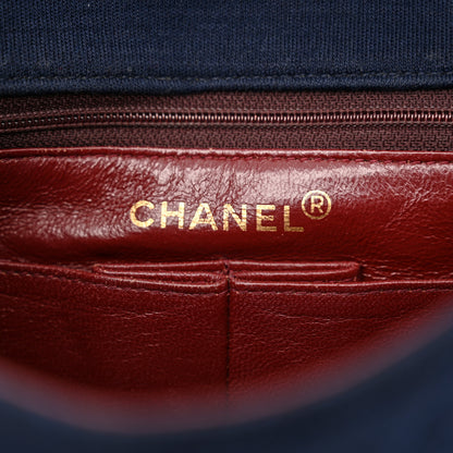 Chanel Jersey Lambskin Quilted Mini Square Flap Navy 6 of 16