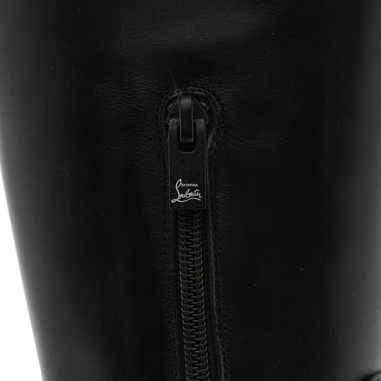 Christian Louboutin Calfskin Lock Kate Botta 100 Knee High Boots 38.5 Black 8 of 8