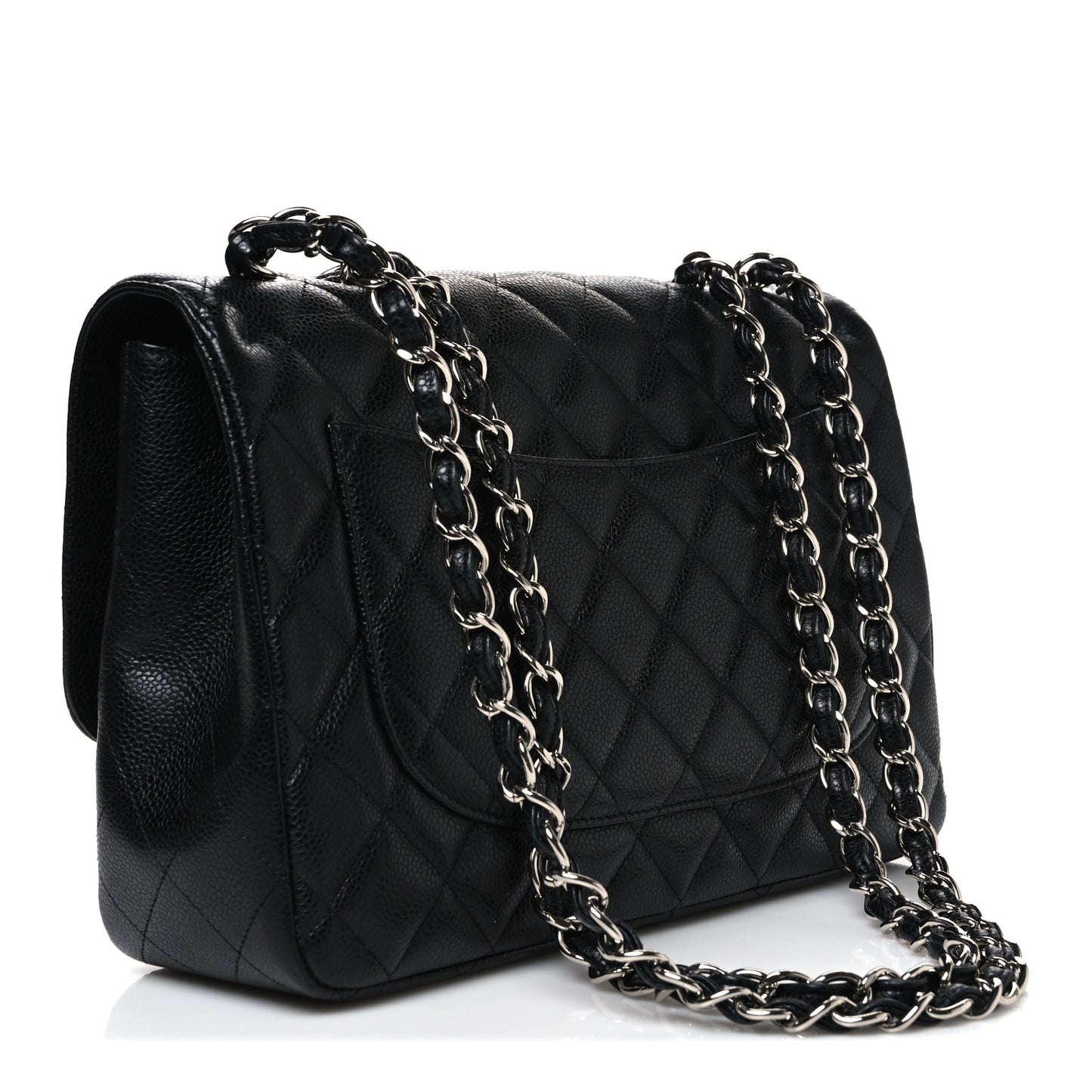 Caviar Quilted Jumbo Single Flap Black