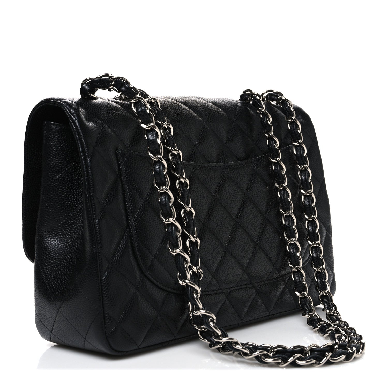 Chanel Caviar Quilted Jumbo Single Flap Black 2 of 9