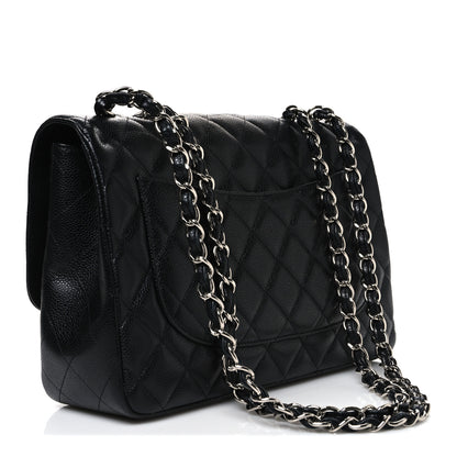 Chanel Caviar Quilted Jumbo Single Flap Black 2 of 9