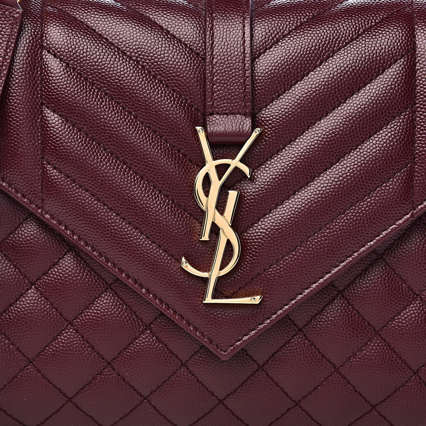 Grain De Poudre Textured Mixed Matelasse Medium Triquilt Monogram Satchel Rouge Legion