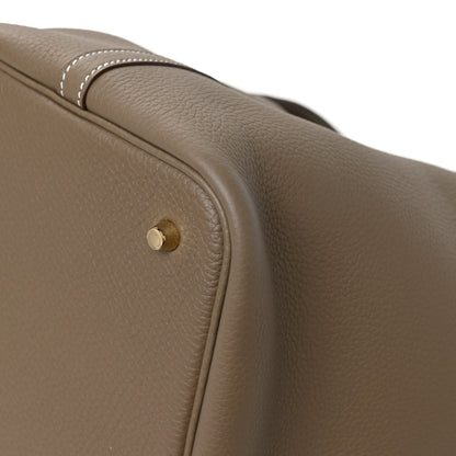 Hermes Taurillon Clemence Picotin Lock 22 MM Etoupe 11 of 13