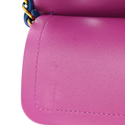 Chanel Lambskin Quilted Small Double Flap Blue Purple 11 of 12